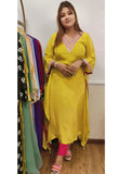Beautiful crape V-neck embroidered only kaftan with inner DRYWASH Dispatching after 20 days -04169