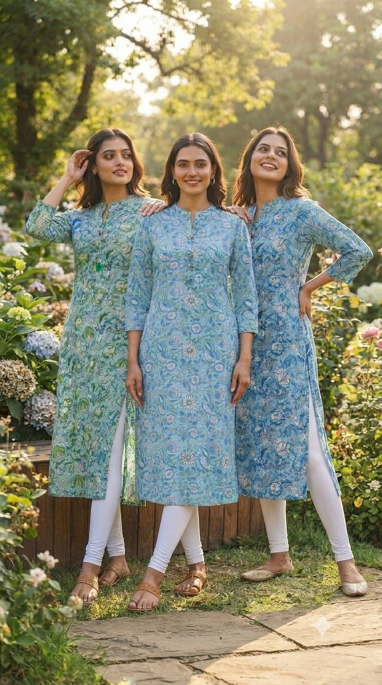 Pure Cotton Printed Comfortable Kurti Only With Pockets -15695
