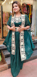 Zari embroidery crape crop top with dhoti skirt organza shrug DRYWASH Dispatching after 20days 03905