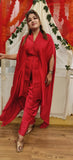 Stylish party kaftan style front slit  top with dhoti pant DRYWASHONLY-04155