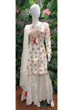 Floral beautiful embroidered sharara set and with dupatta DRY WASH-