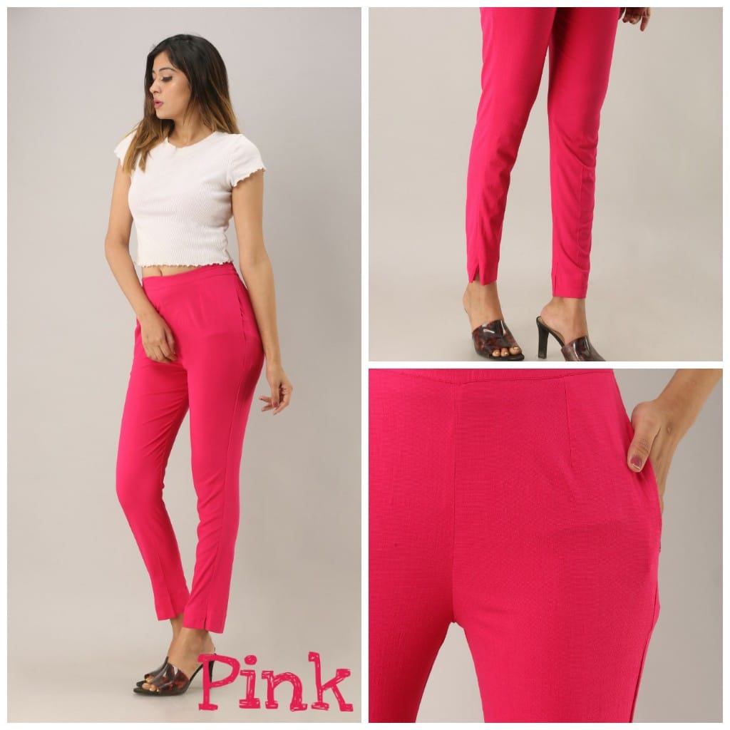 Cotton stretchable pants with pockets