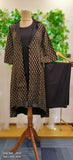 Cotton kurta with pant croptop with printed cotton jacket set of 3{KURTAPANT-OM-02074}