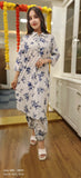 Cotton floral collar kurta with baloon pant DRYWASH -02685}