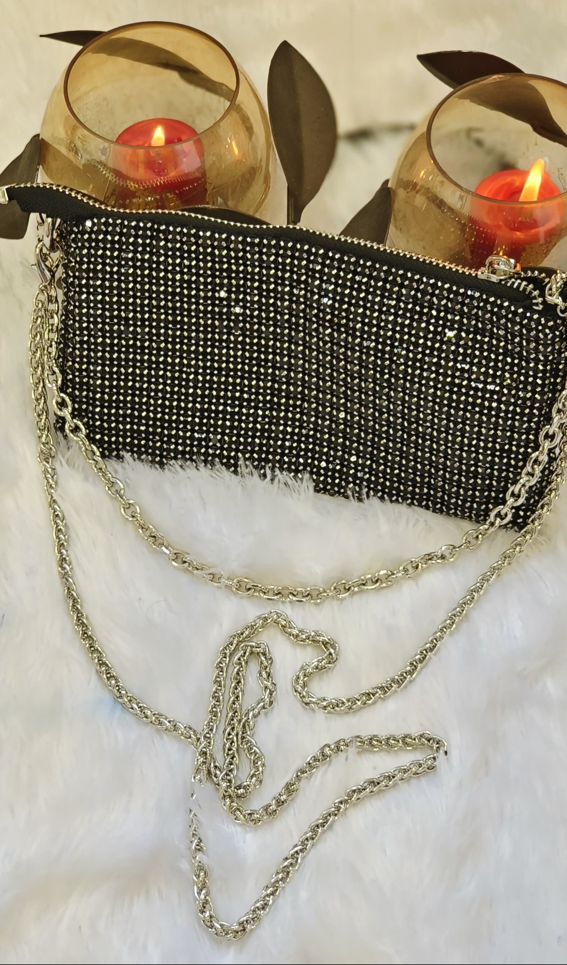 ELEGANT STONE STUDDED SLING BAG FOR WOMEN