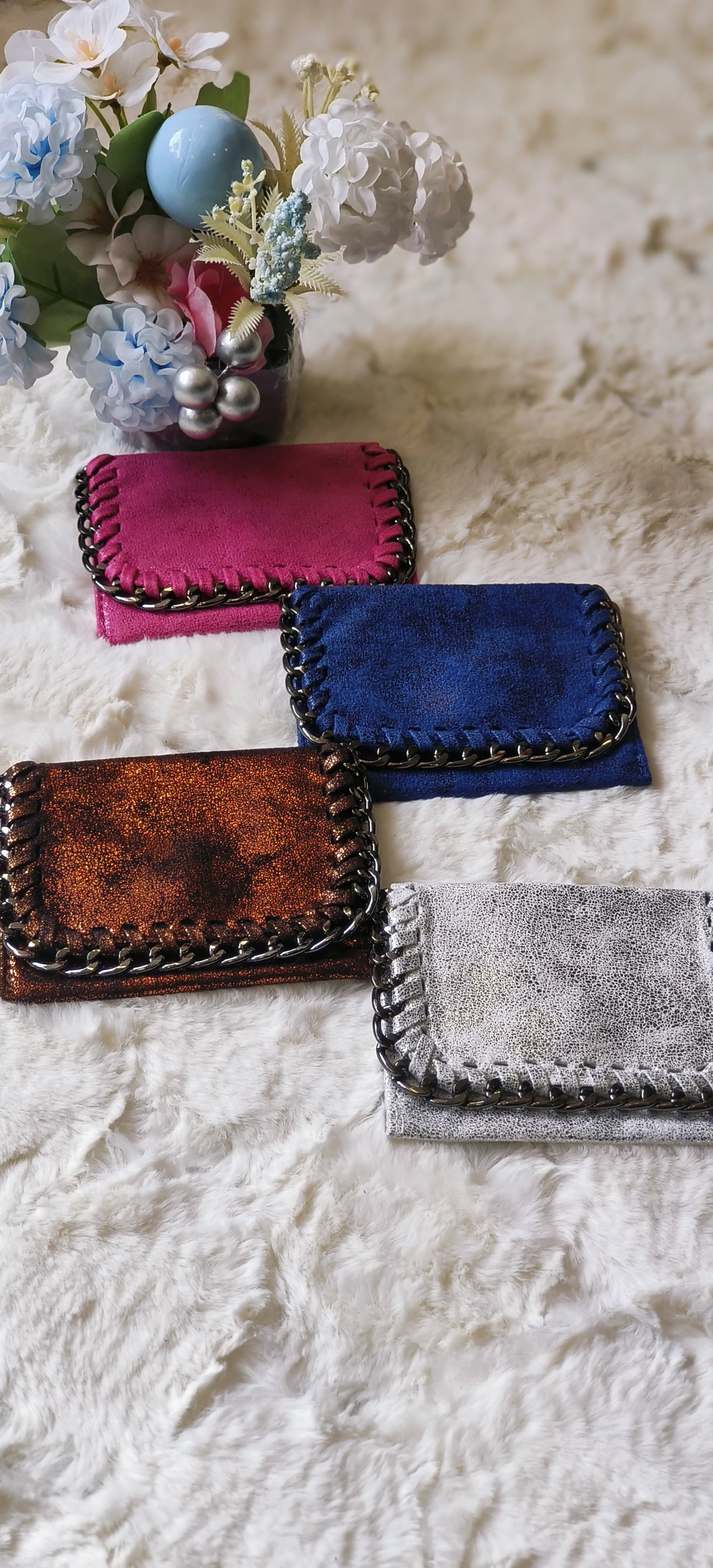 Shining Suede Leather women Wallet -