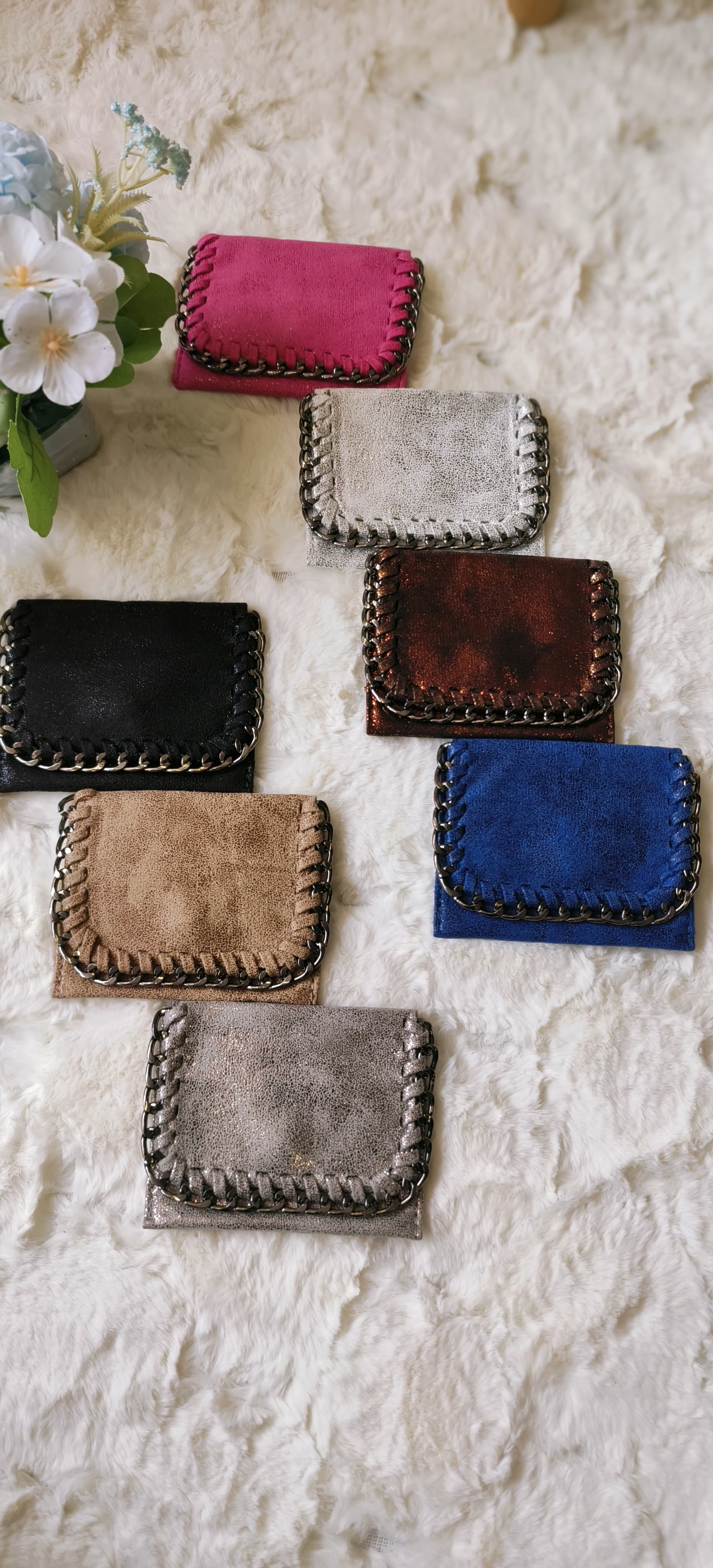 Shining Suede Leather women Wallet -