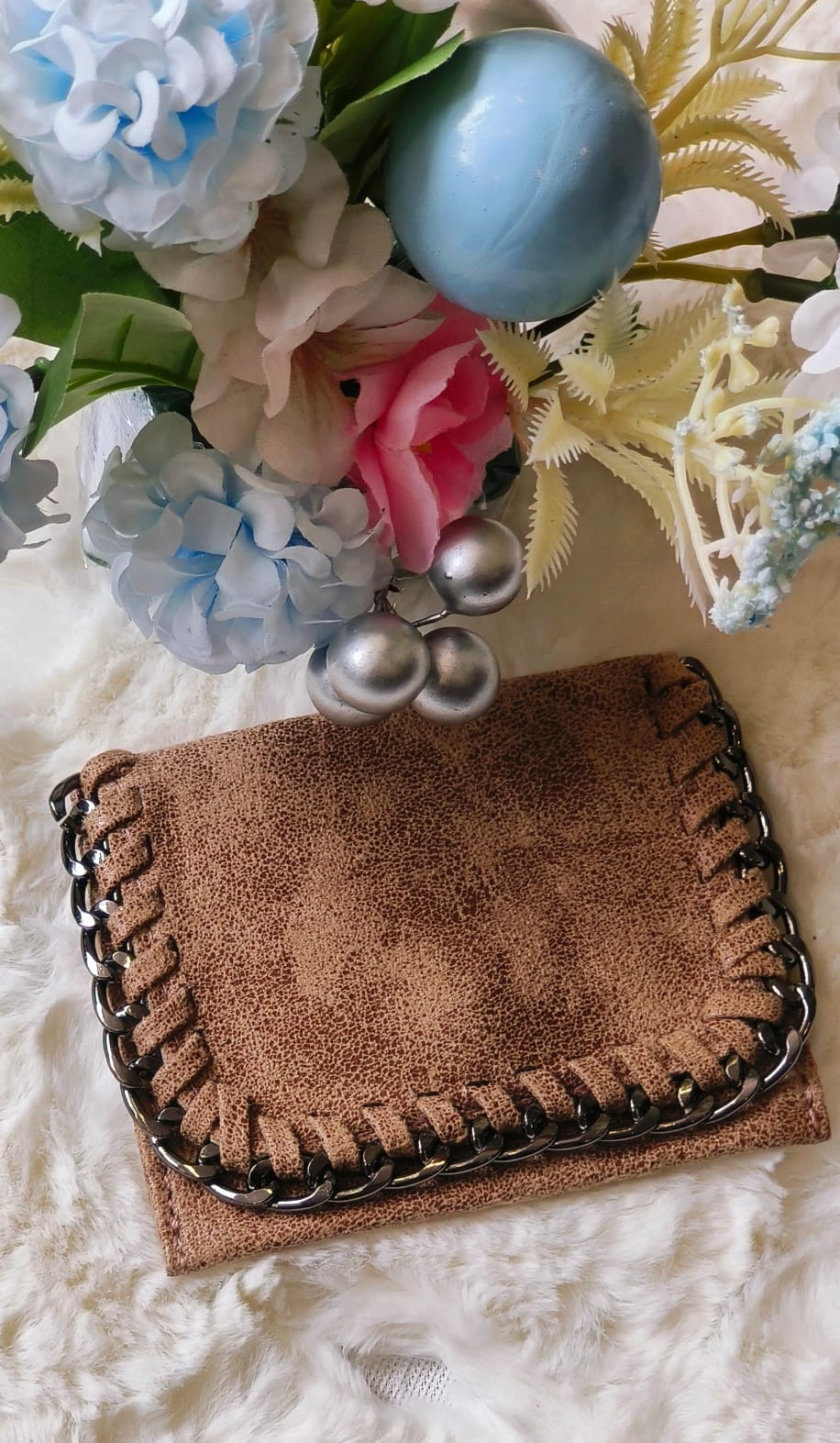 Shining Suede Leather women Wallet -