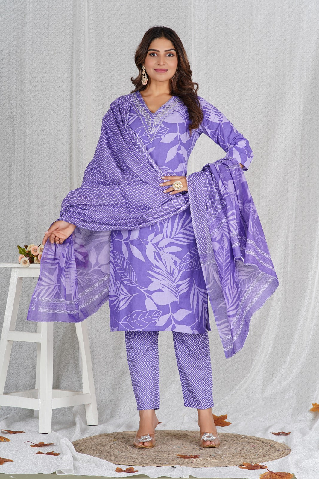 Pure Cotton Printed Kurta with pant and Dupatta Dispatching Will Be On Next Friday(20th December)