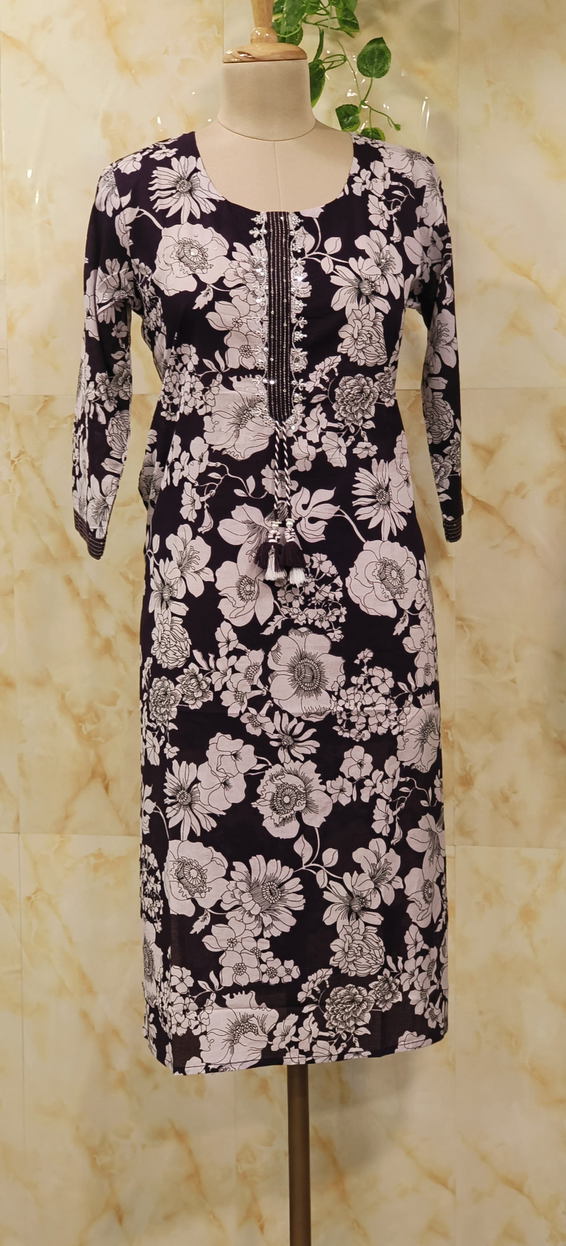 Pure cotton Floral Print Only Kurta