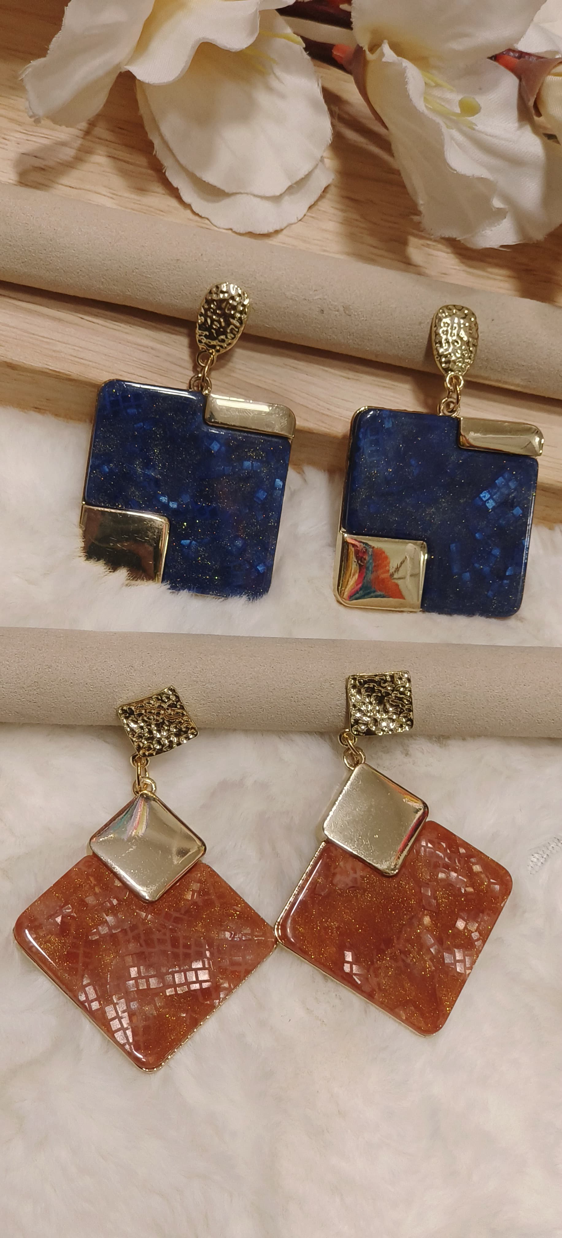 Geometric Dangle  Earrings