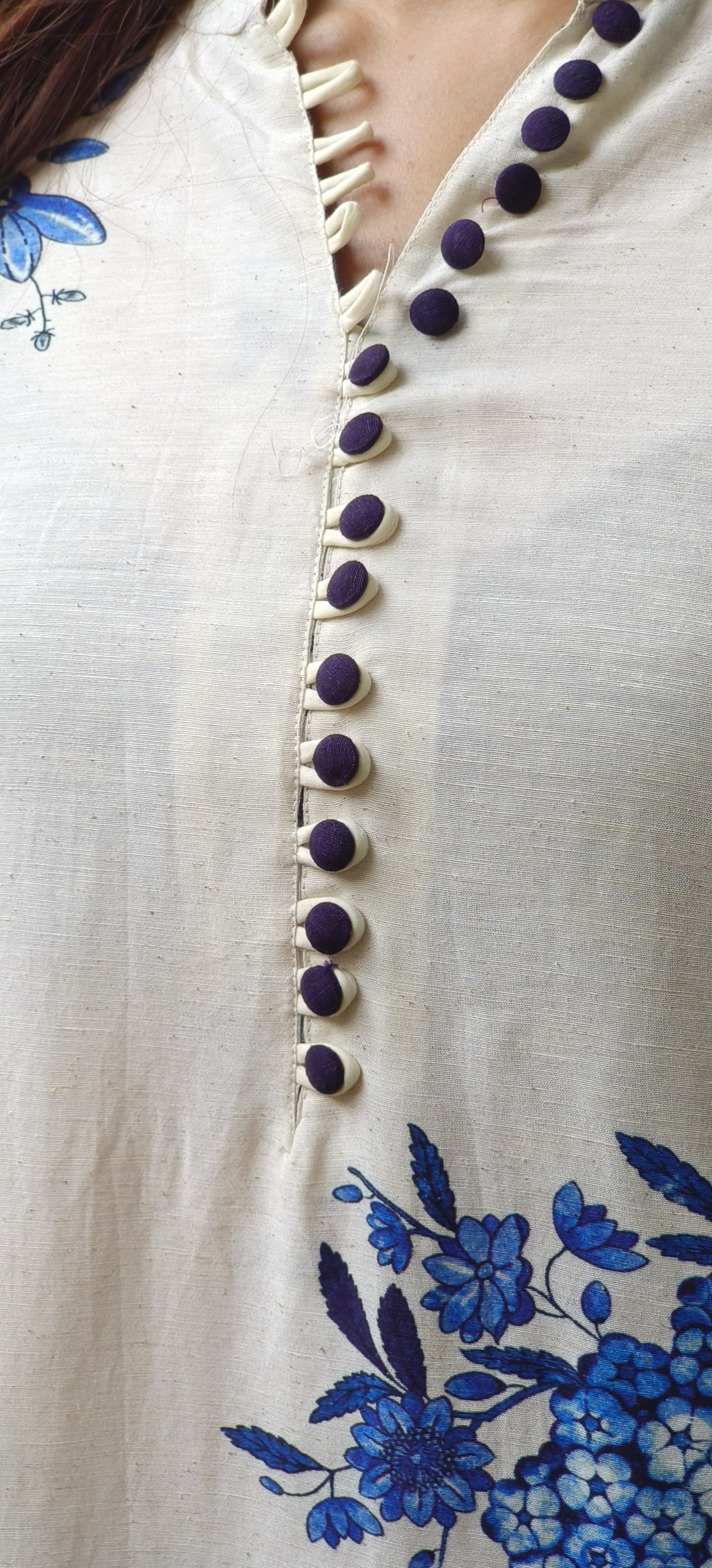 Casual Wear Linen Cotton Floral Print Kurta  With Loose Printed Palazzo
