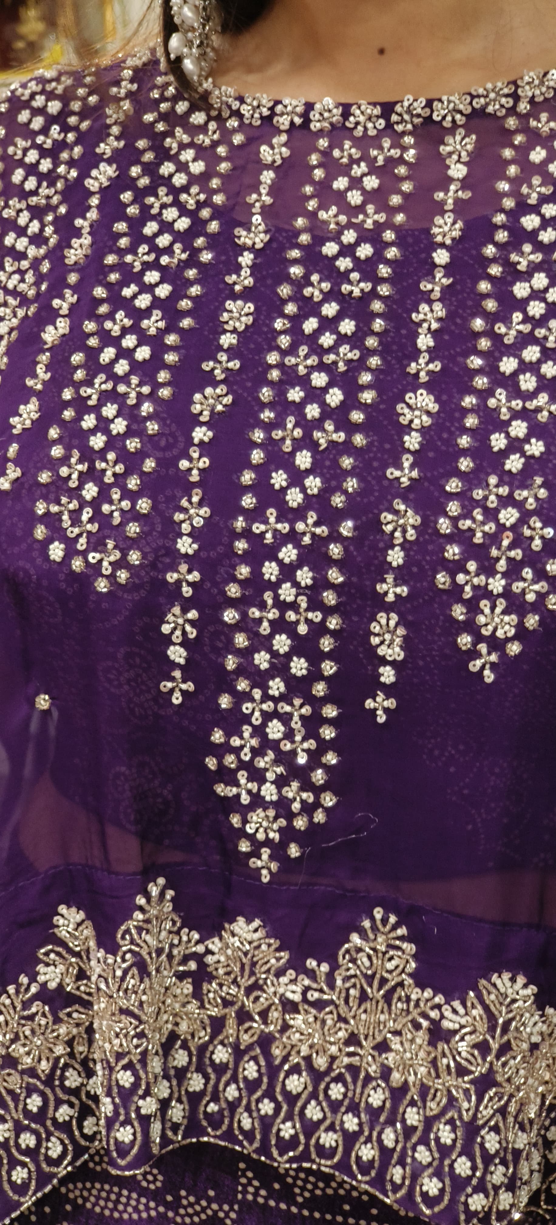 Designer Cut Dana Embroidered Indo Western Wear With Heavy Stoned Organza Cape Short Padded Busters And Sharara- 09655