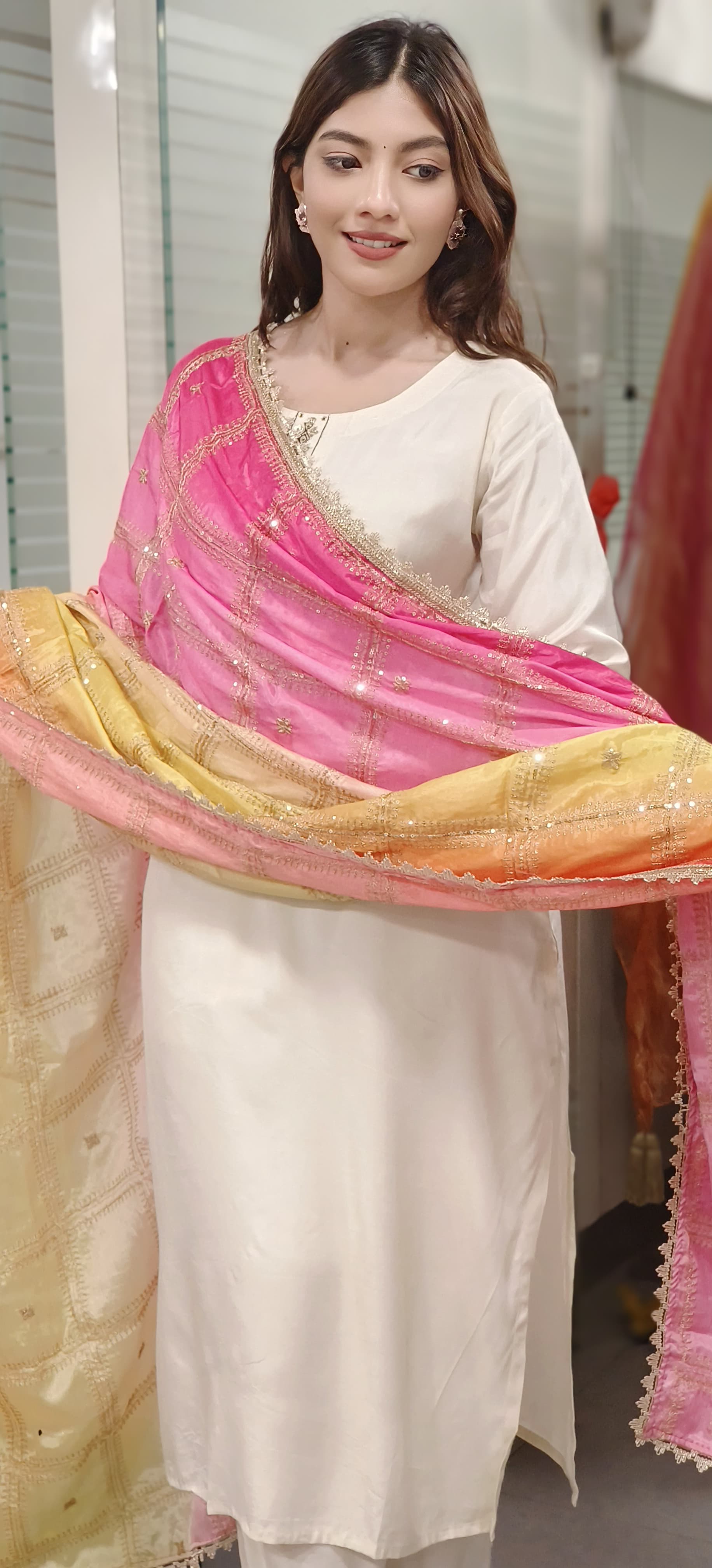 Noor-E-Rang Ombre Silk Dupatta