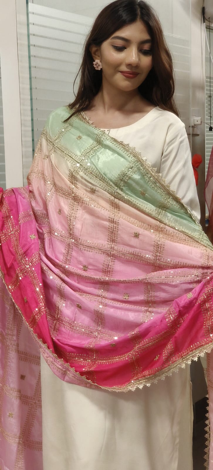 Noor-E-Rang Ombre Silk Dupatta