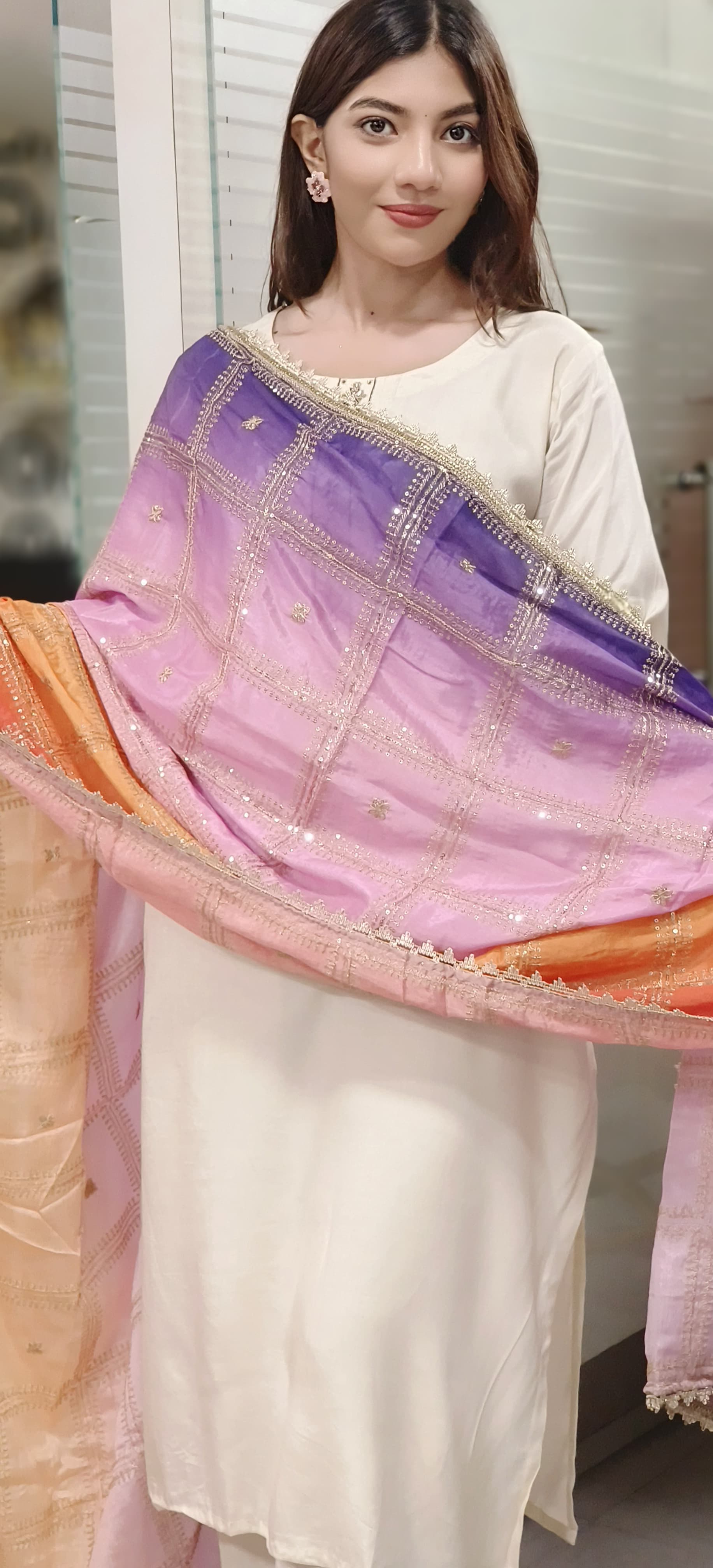 Noor-E-Rang Ombre Silk Dupatta