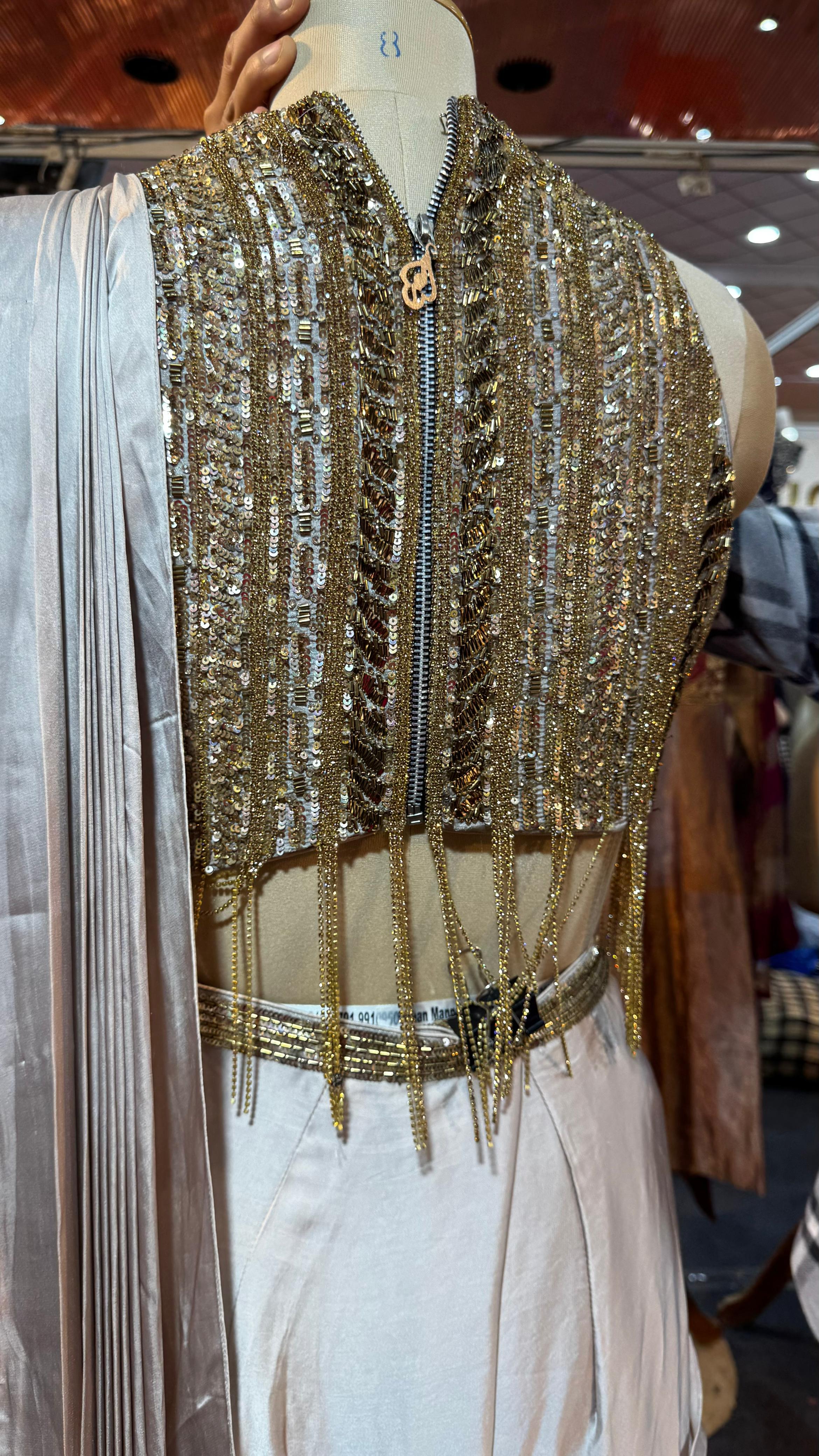 Royal Mirage Starry Night Luxe Sparkled Designer Drape Saree- 11150