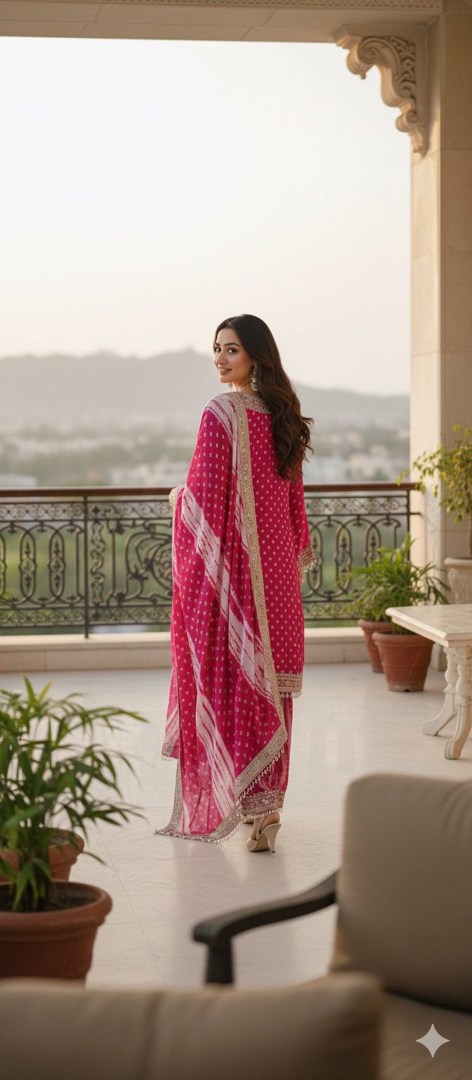 Heavily Machine With Handworked Pearl Tassel Hang Designer Full Suit Set With Dupatta Pure Fabric- 11640, 11641