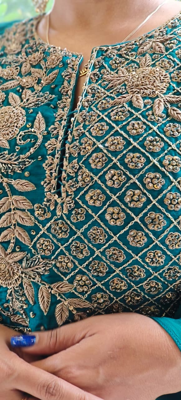 Heavily Worked Flowy Cape With Attached Buster With Layered Skirt Indo Western Wear Georgette fabric- 12146