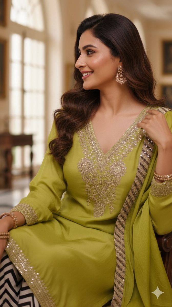 Contemporary Solid Crepe Kurta Suit Set in Vibrant Hues with Printed Farsi Bottom and Dupatta 121114,12115