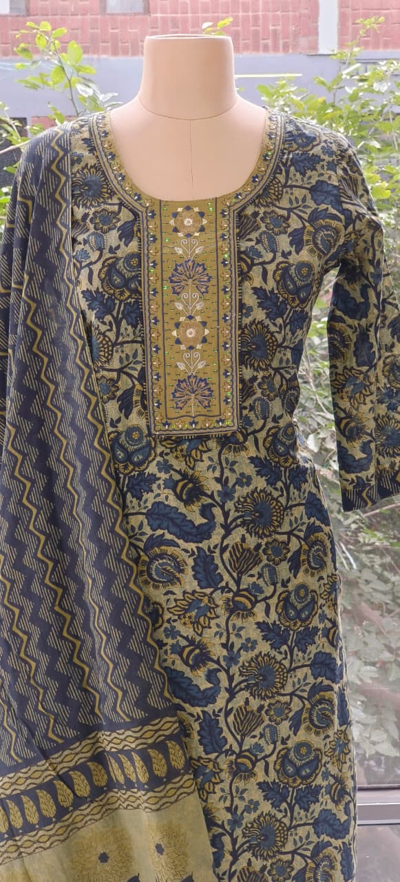 Floral Printed Summer Friendly Cotton Full Suit Set-12301,12300