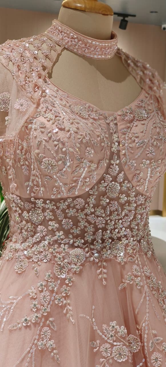 Majestic Pearlshine Diamond Dust Premium Ball Gown- 12345