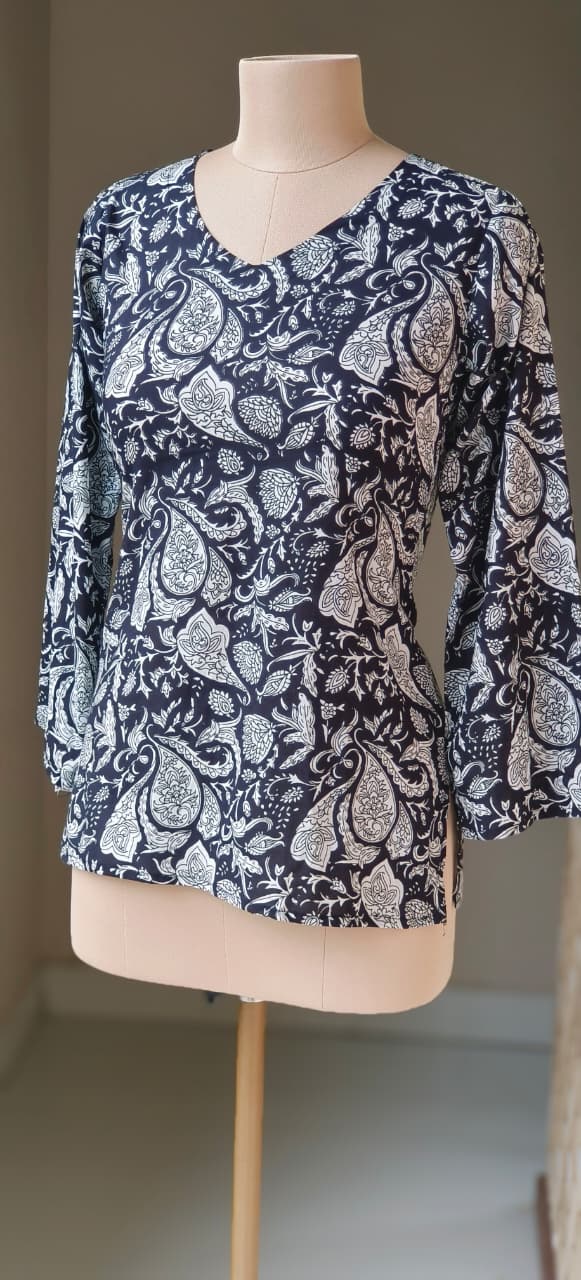 Summer Cotton Kurti with Tieing Knots Behind For Teen