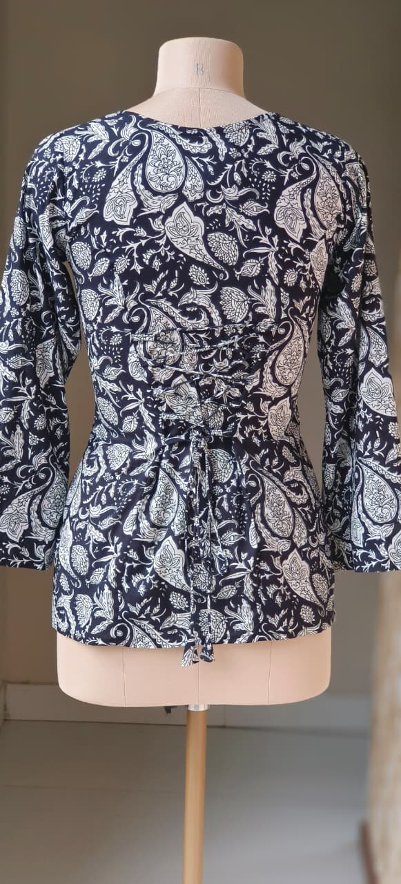 Summer Cotton Kurti with Tieing Knots Behind For Teen