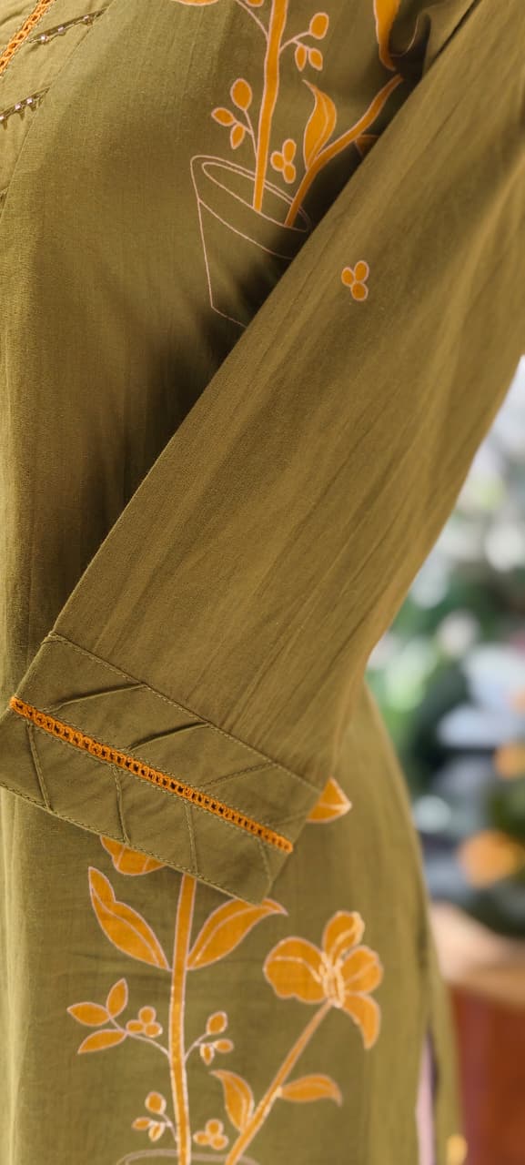 Casual Wear Floral Printed Twin Color Cotton Full Suit Set With Dupatta-13373