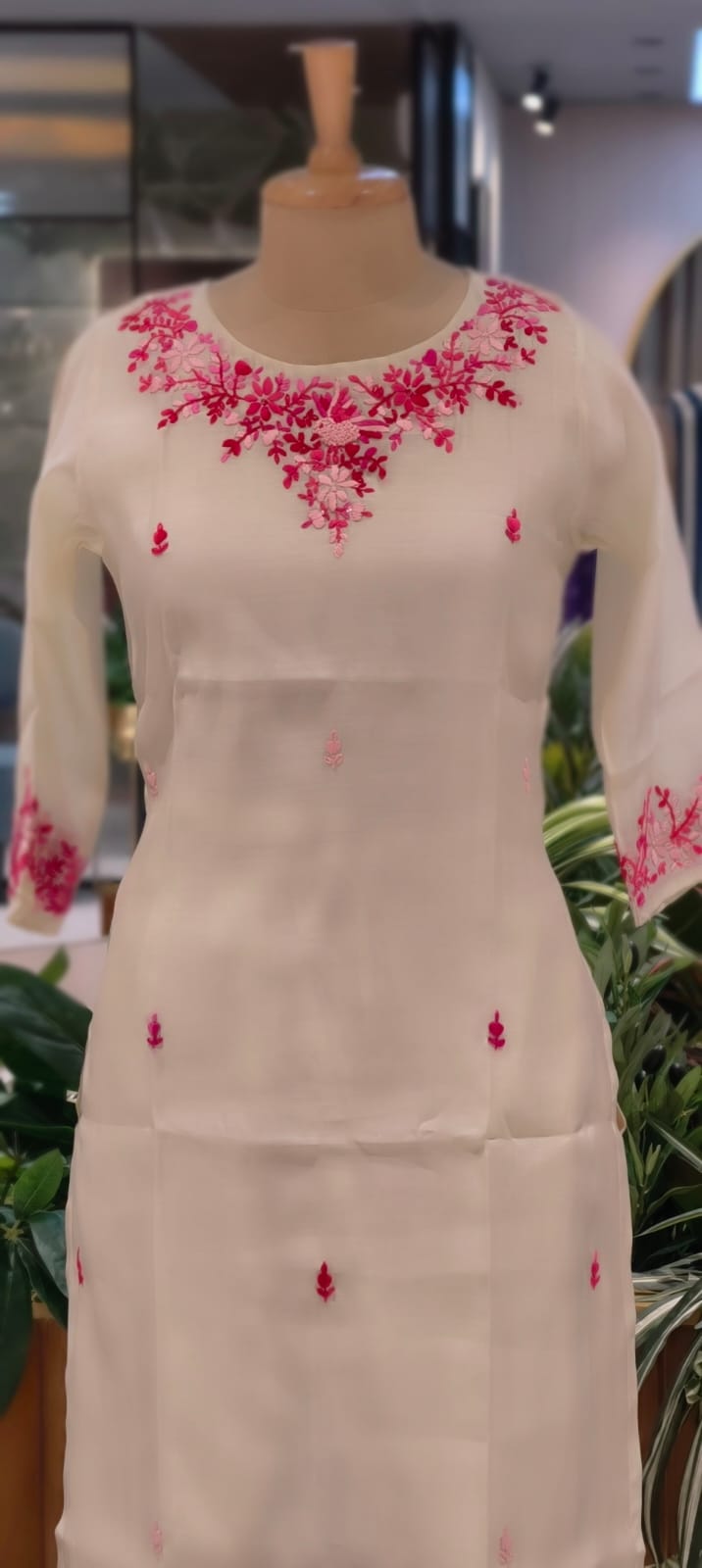 Pure Thraed Embroidery Suttle Full Suit Set With Dupatta In Surat Mul Chanderi Fabric-13592