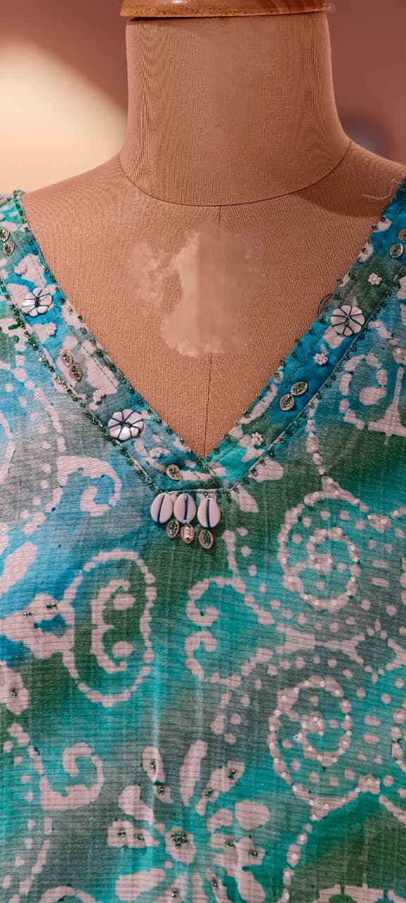 Aqua Elegance Printed Summer Wear Cotton Kurti Only With Lining (Slightly Lean Fit)