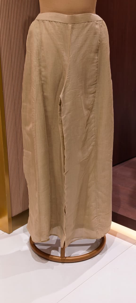 Zardosi Rich Look Yoke Suttle Short Length A-Line Full Suit Set With Loose Bottom In Mul Chanderi Fabric- 13722