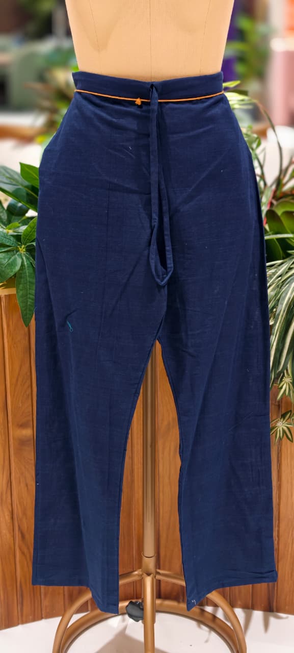 Ikkat Inspired Summer Wear Cotton Kurta Pant Set With Mirror Touch In Yoke  RB111-14032