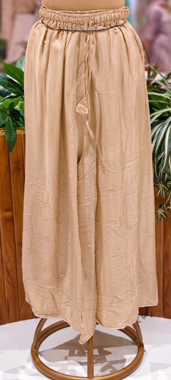 Cut Dana Floral Blossom Elegant Handwork Heavy Full Suit Set With Scalloped Dupatta In Chinon Fabric- 13631