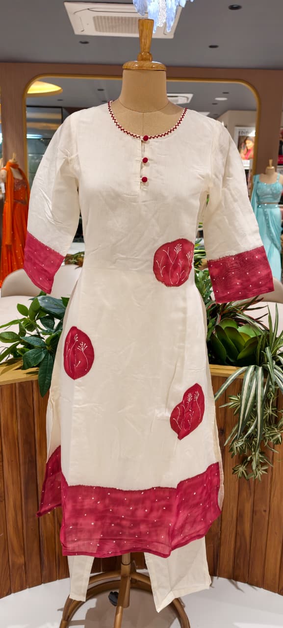 Galaxy Giant Round Blocks Print Premium Mul-Cotton Kurta Pant Set- 14141  RB147