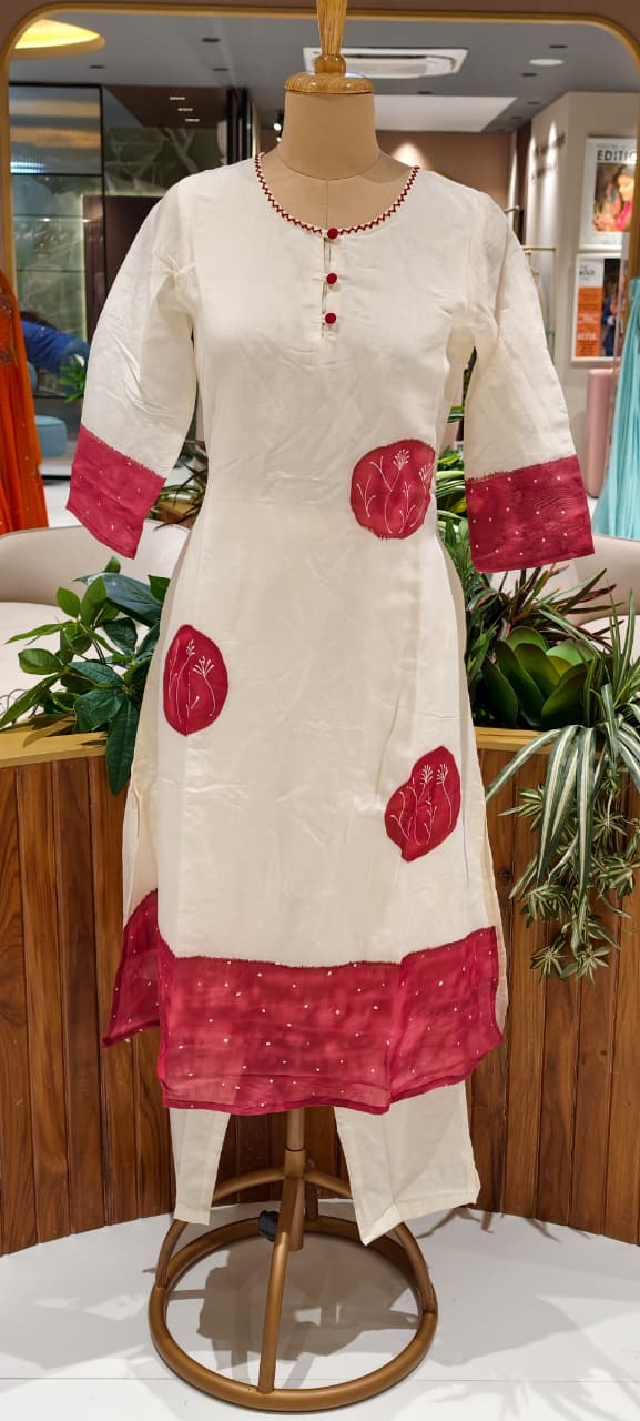 Galaxy Giant Round Blocks Print Premium Mul-Cotton Kurta Pant Set- 14141  RB147