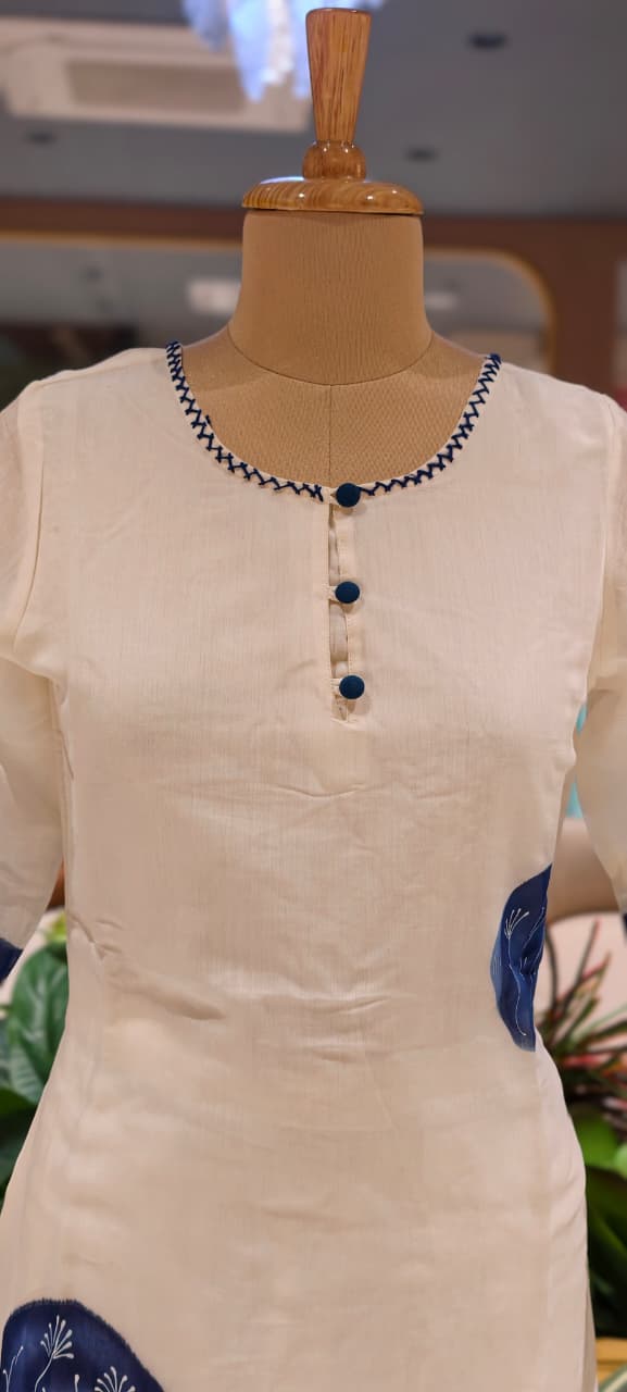 Galaxy Giant Round Blocks Print Premium Mul-Cotton Kurta Pant Set- 14141  RB147