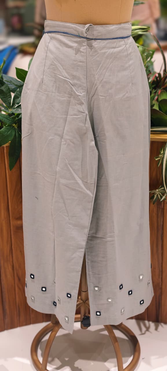Real Mirror Halter Neckline Summer Friendly Solid Kurta Pant Set In Cotton Fabric- 14177 RB169