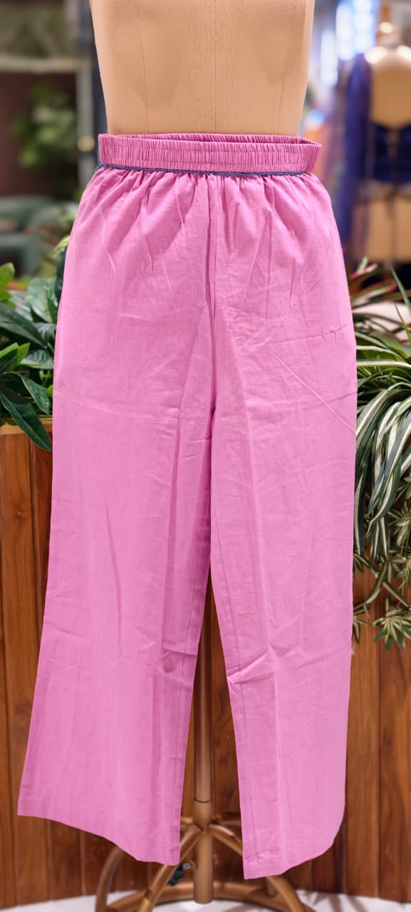 Floral Thread Embroidery Flex Cotton Kurta Pant Set with Mirror Work Detailing & Statement Tassel Accents- 14281 RB255