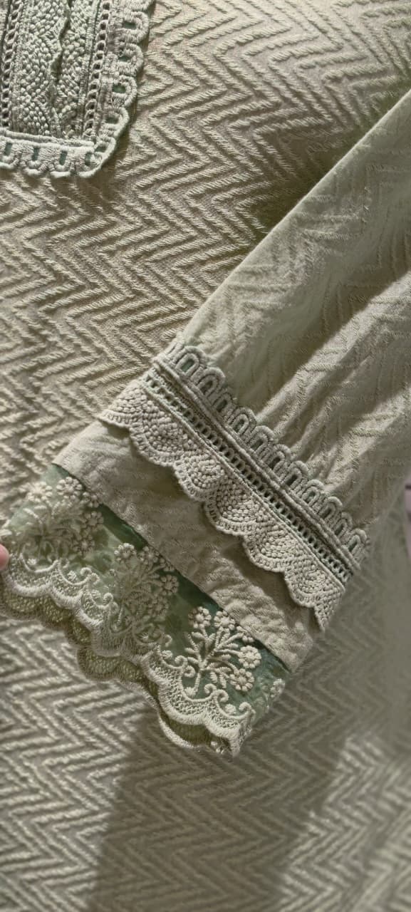 Elegant Straight Graceful Cotton Full Suit Set with Printed Dupatta & Lace Detailing- 14833 RB490
