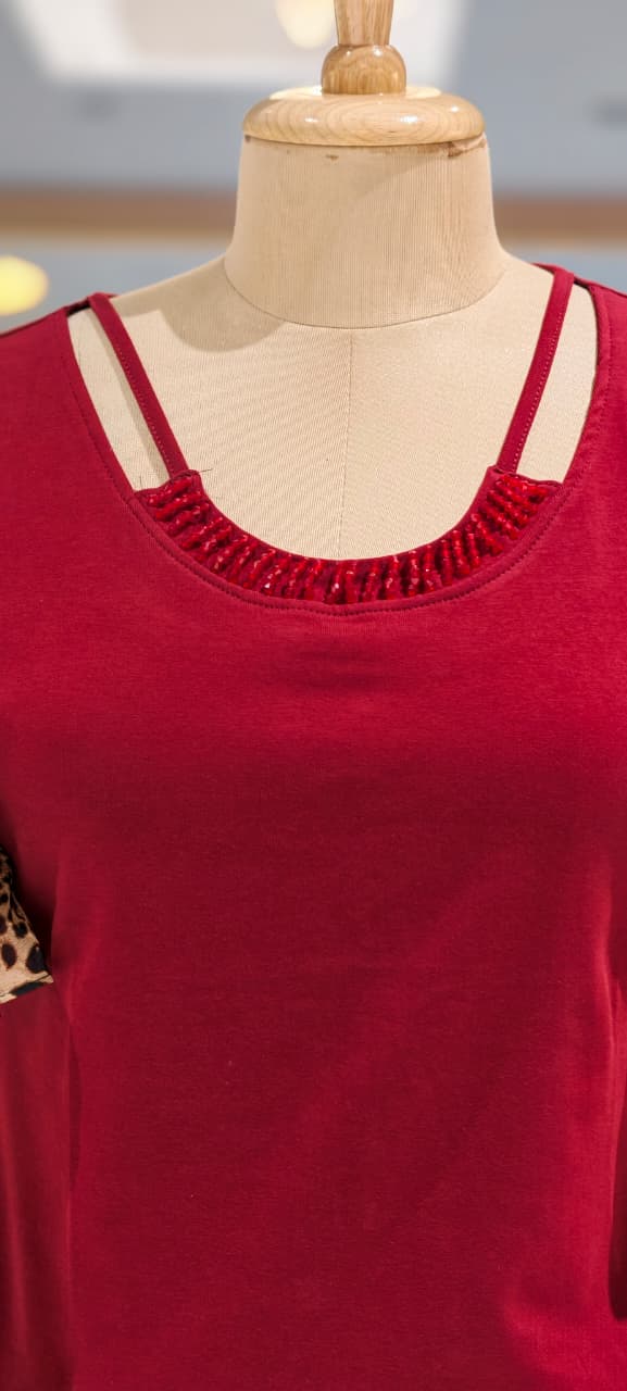 Wild-Child Leopard Print Flutter Sleeve Imported Top- 15229