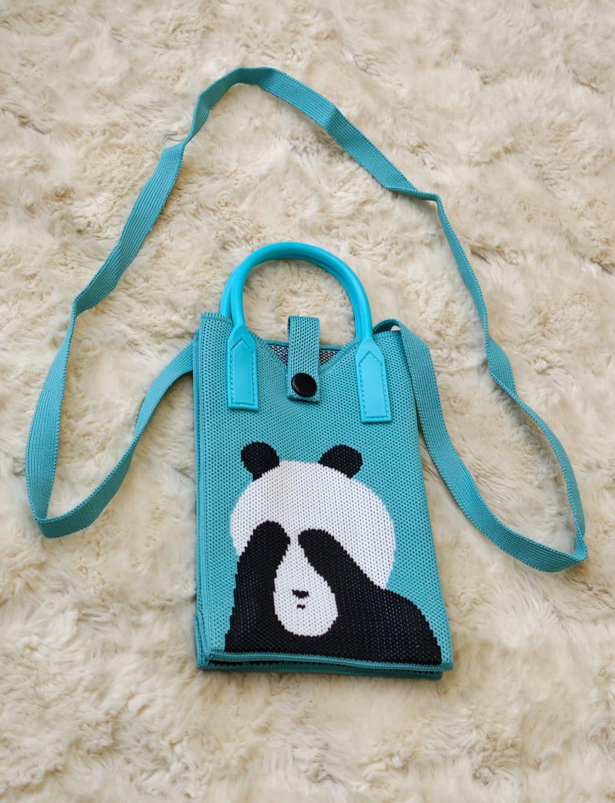 Elegant Soft Knitted Mobile Phone Sling Bag for Women & Girls, Cute Daisy Pattern Crossbody