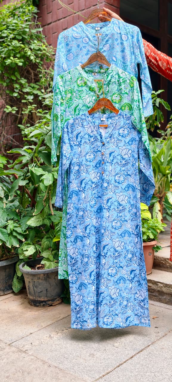 Pure Cotton Printed Comfortable Kurti Only With Pockets -15695
