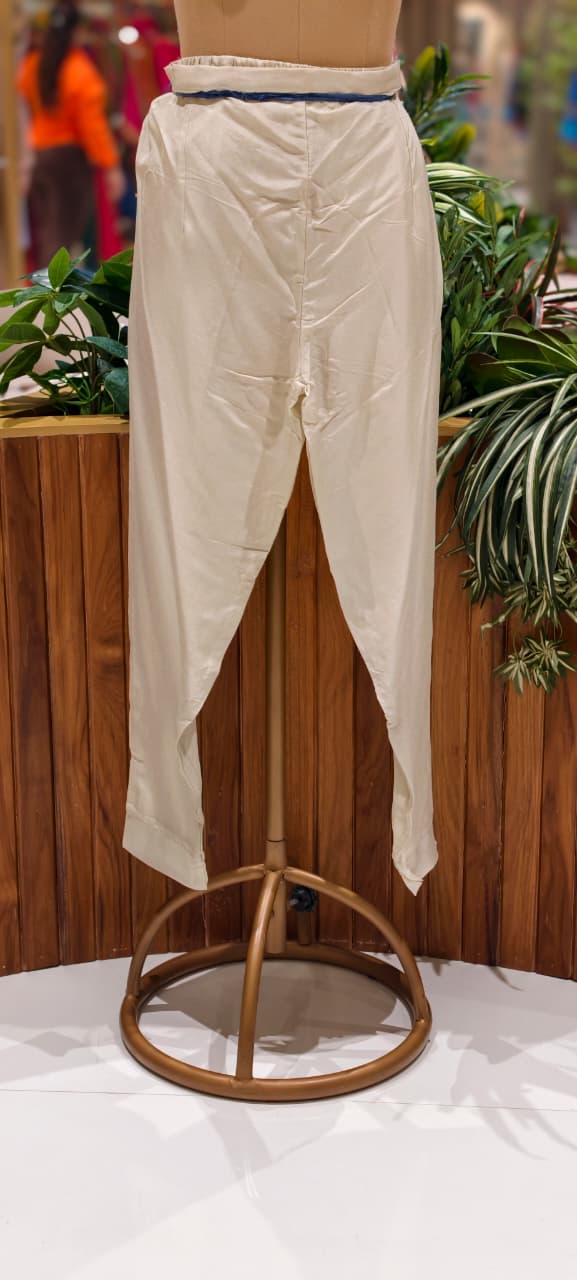 Handcrafted Neck Embroidery Royal Pastel Multicolor Panelled Kurta Pant With Inner- 15850