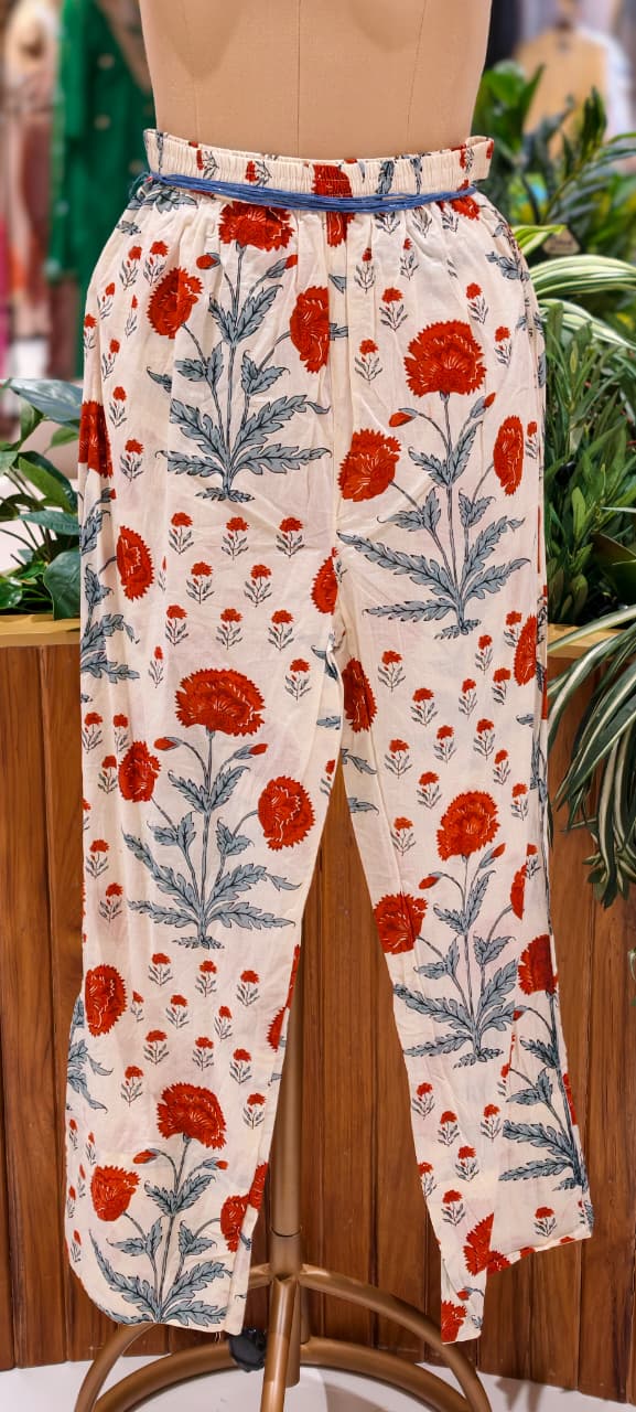 Cotton Full Suit Set With Solid Shade Short Kurta & Beautiful Floral Printed Bottom & Dupatta- 15831