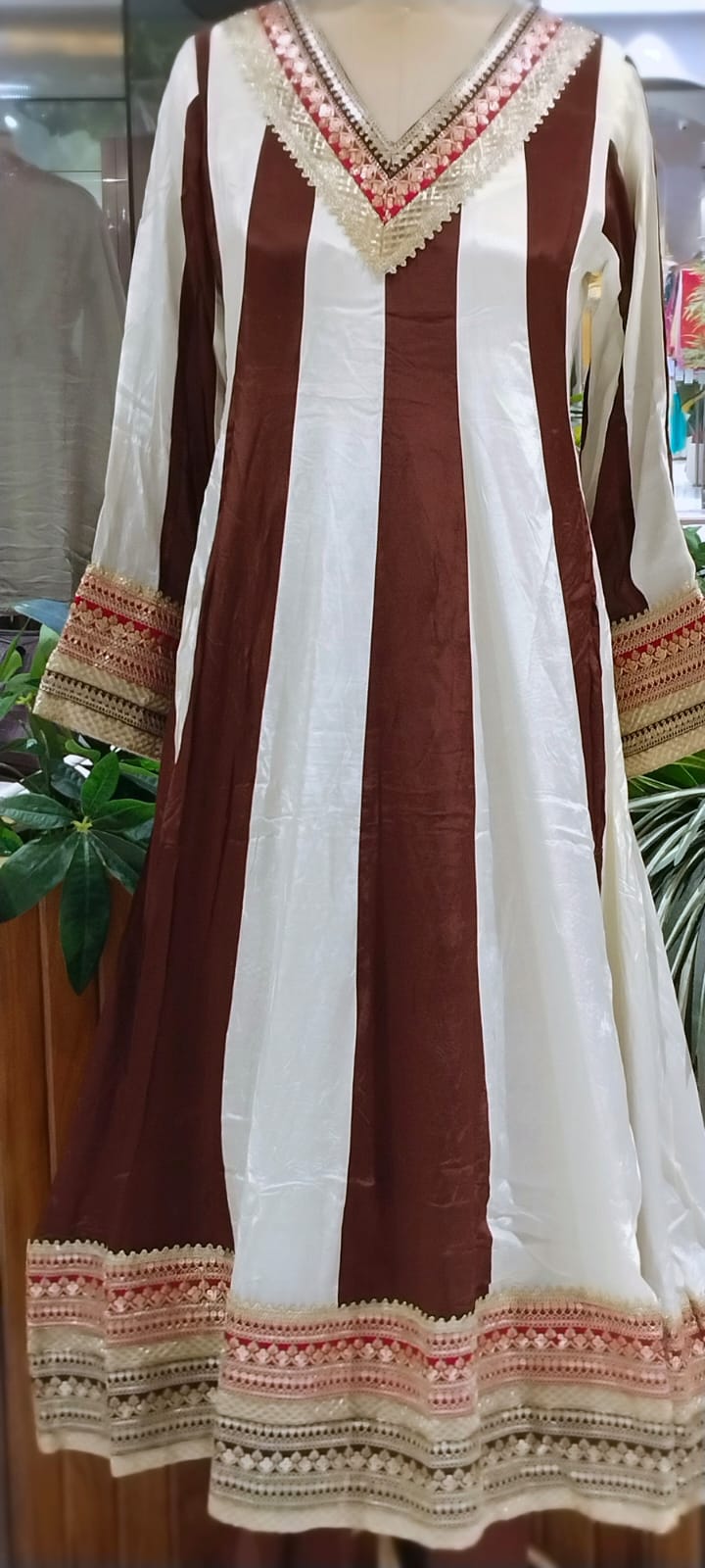 Highly Flared Panel Dual Tone Anarkali With Vibrant Zardosi Embroidery Work- 16127