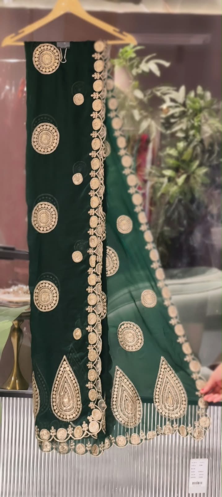 Bright Dupatta with Traditional Circular & Paisley Motif Embroidery- 16392