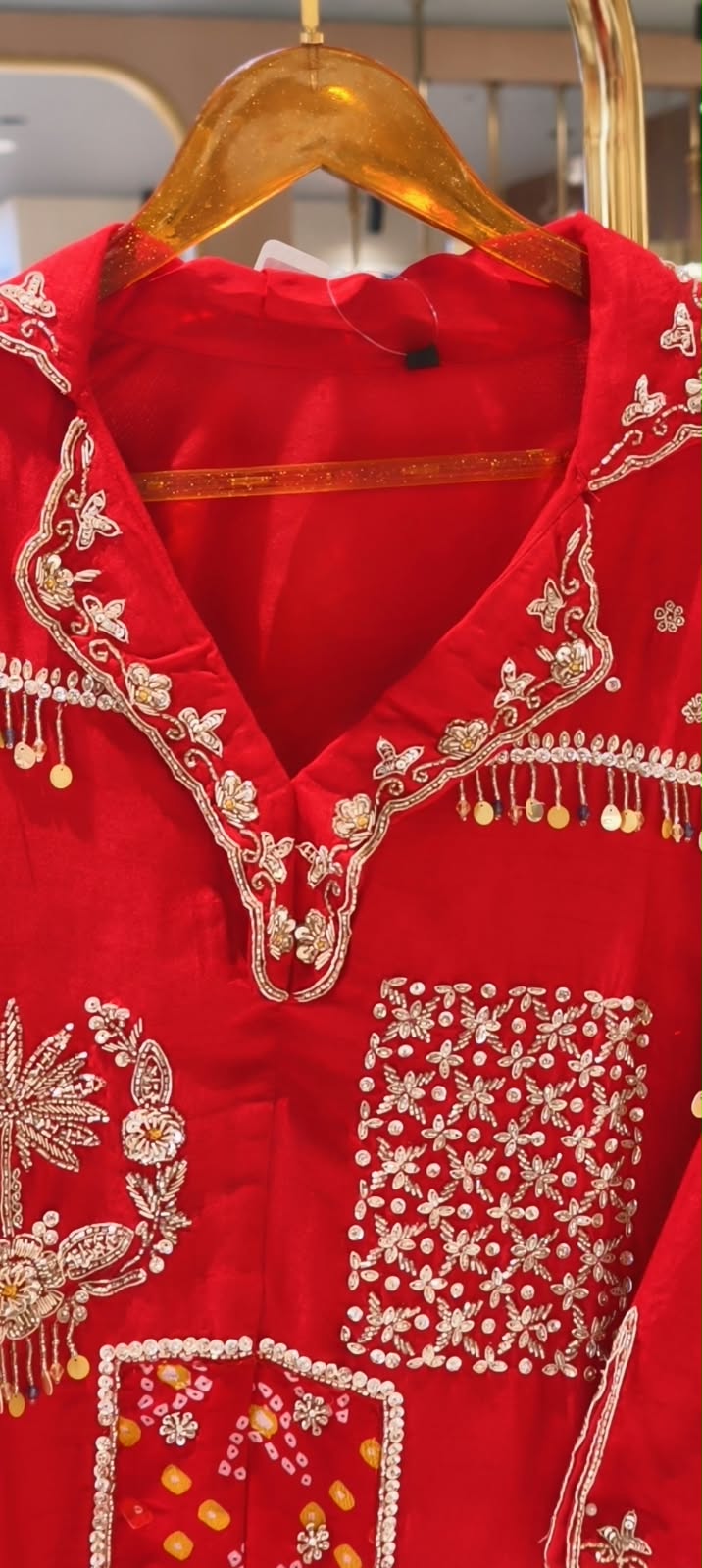 Traditional Bandhani Prints With Intricate Embroidery Highlights Vibrant Co-Ord Set- 16245