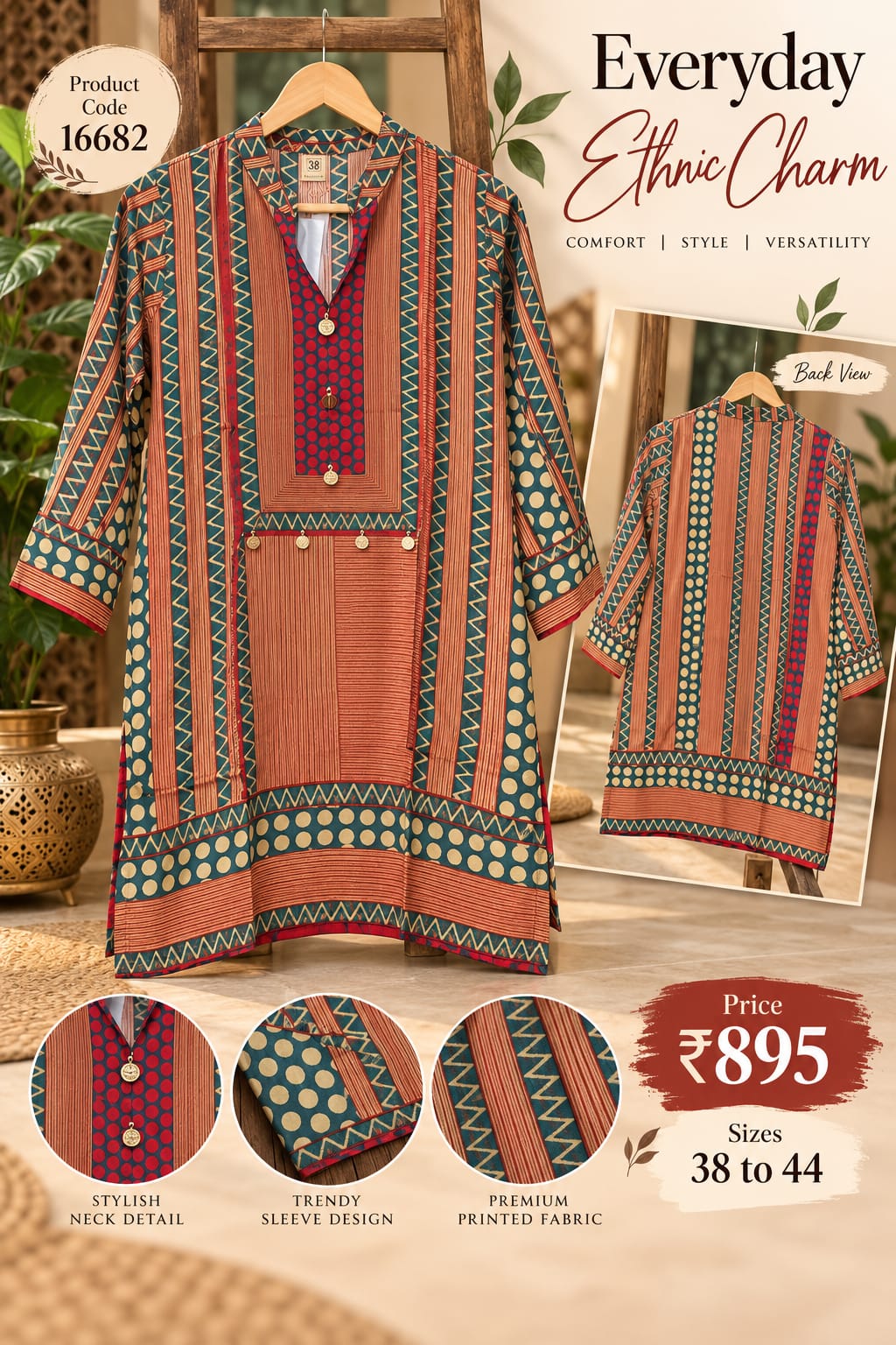 Exclusive Multi Prints With Multi Color Pallete Crepe Shirt- 16692