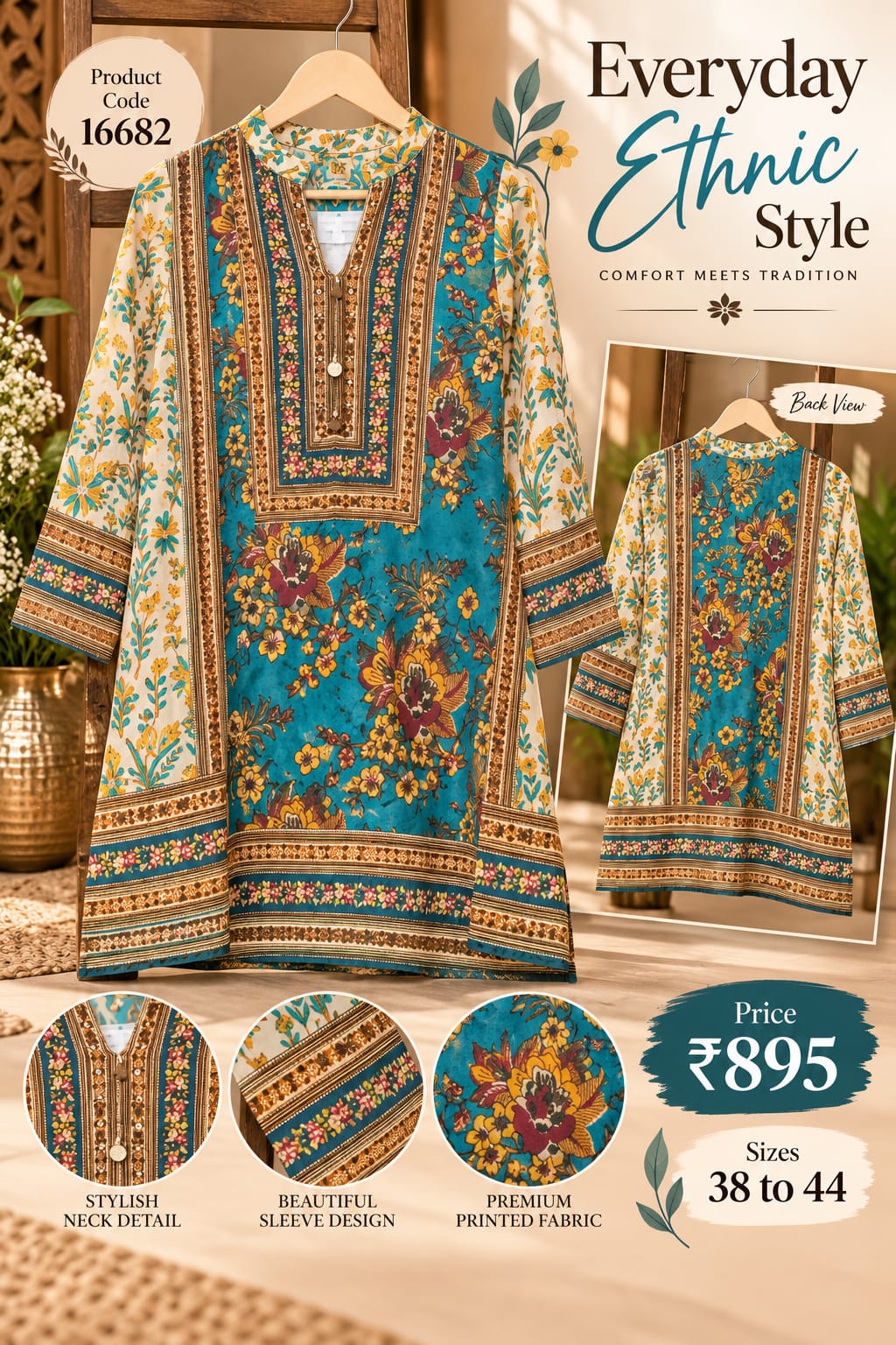 Exclusive Multi Prints With Multi Color Pallete Crepe Shirt- 16692